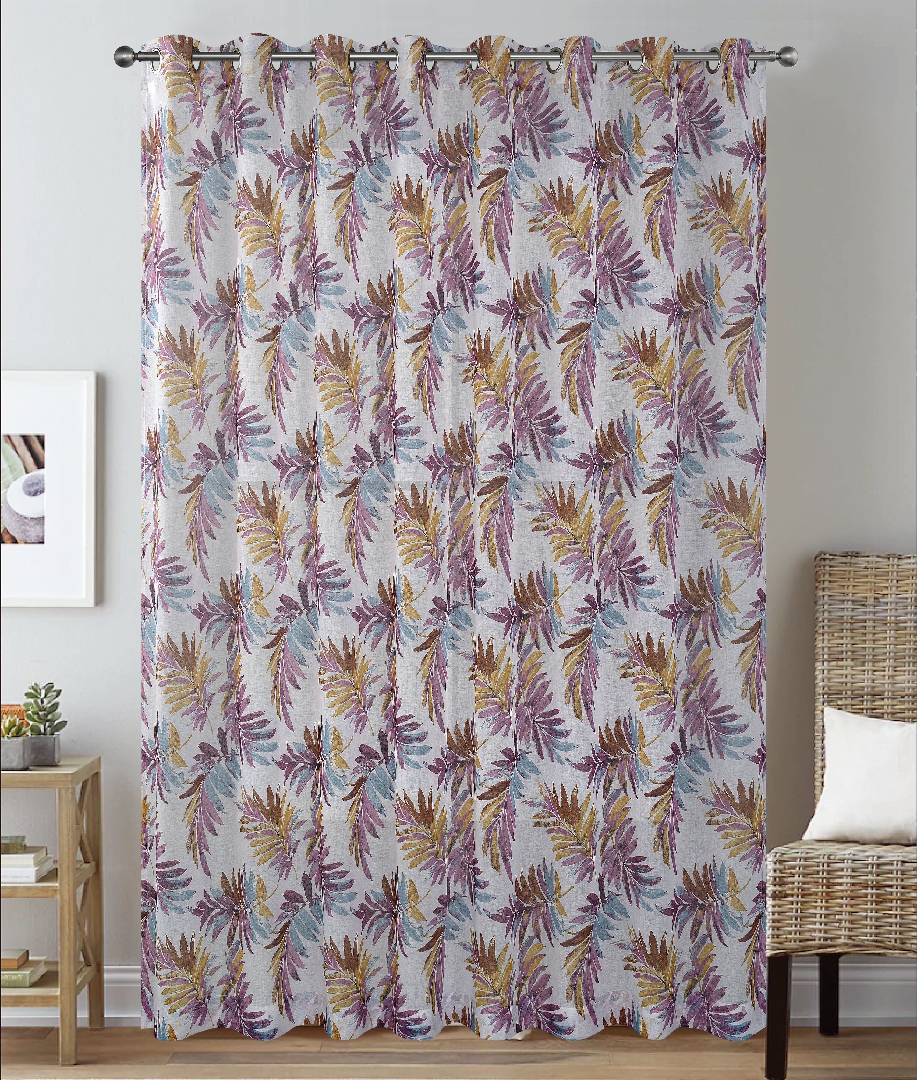 Printed Softweave Eyelet Sheers - ZXY2698