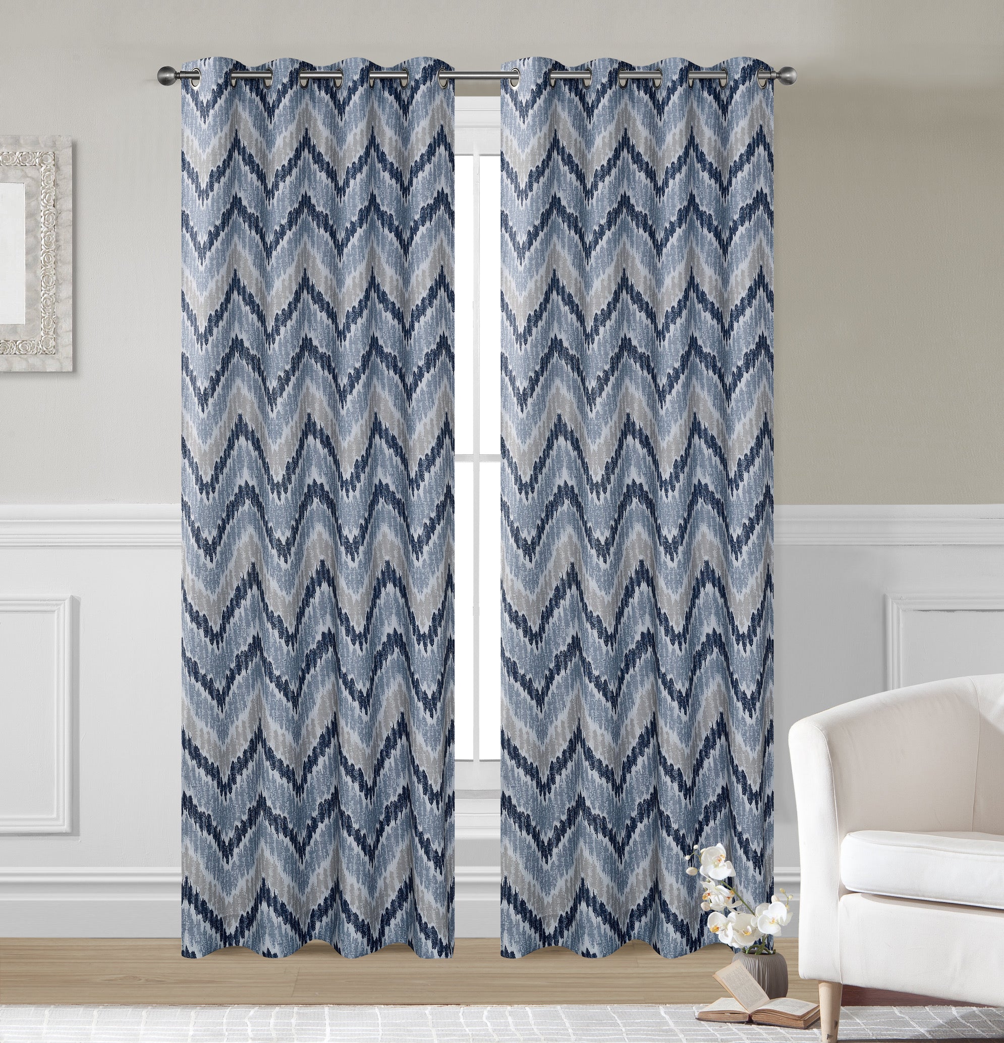 Ready To Hang Printed Softweave Curtains - ZXY3074
