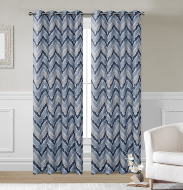 Ready To Hang Printed Softweave Curtains - ZXY3074