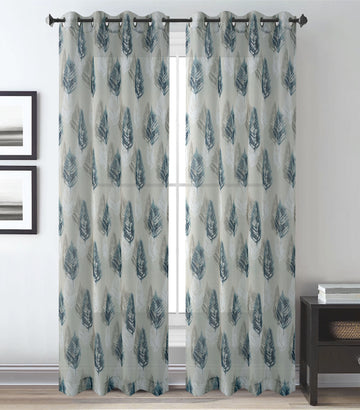 Printed Softweave Eyelet Sheers - ZXY3105