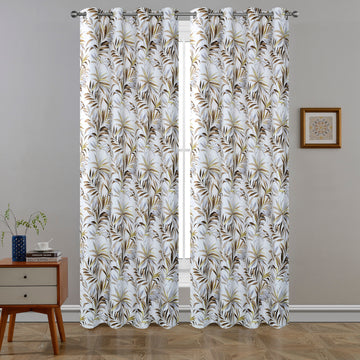Printed Softweave Eyelet Curtains - ZXY3119