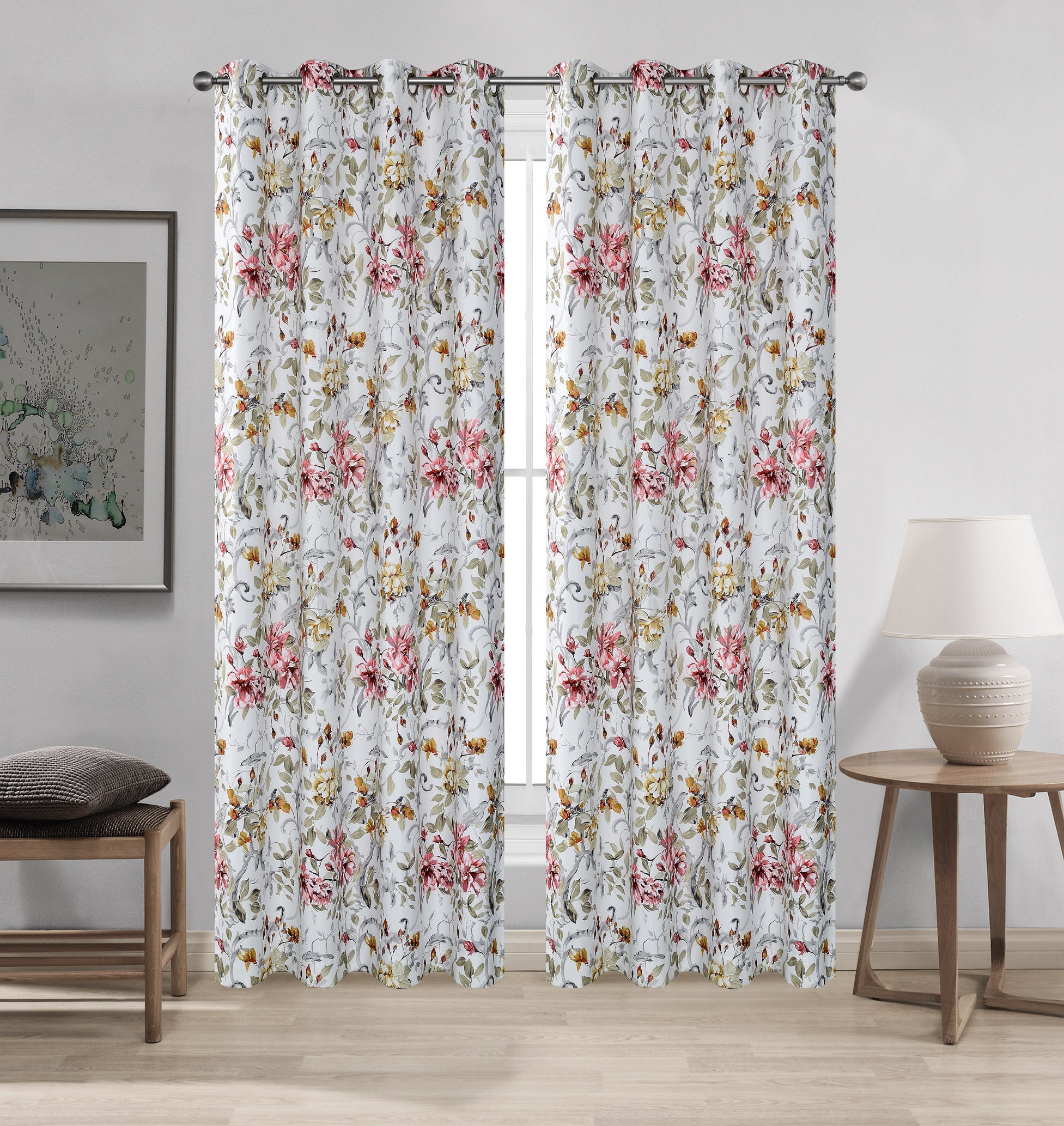 Printed Softweave Eyelet Curtains - ZXY3125