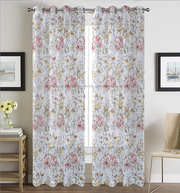 Printed Softweave Eyelet Sheers - ZXY3125