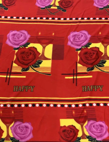 Wine and Roses Printed Polar Fleece