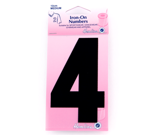 Hemline Iron On Number M - 10CM - Black 4