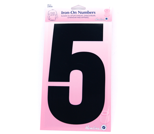 Hemline Iron On Number L - Black 5