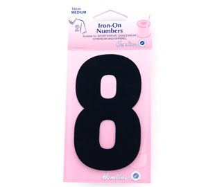 Hemline Iron On Number M - 10CM - Black 8