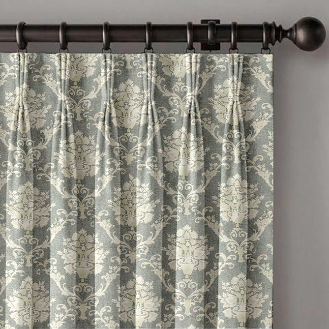 Blockout Pinch Pleat Embroidered Jacquard Curtain