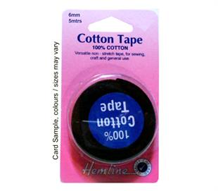 Cotton Tape - 6mm Black
