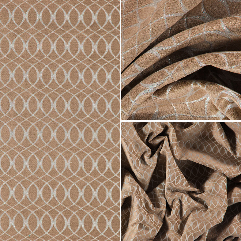 Meander by Zepel - Curtaining/Upholstery Shimmer Circles Jacquard