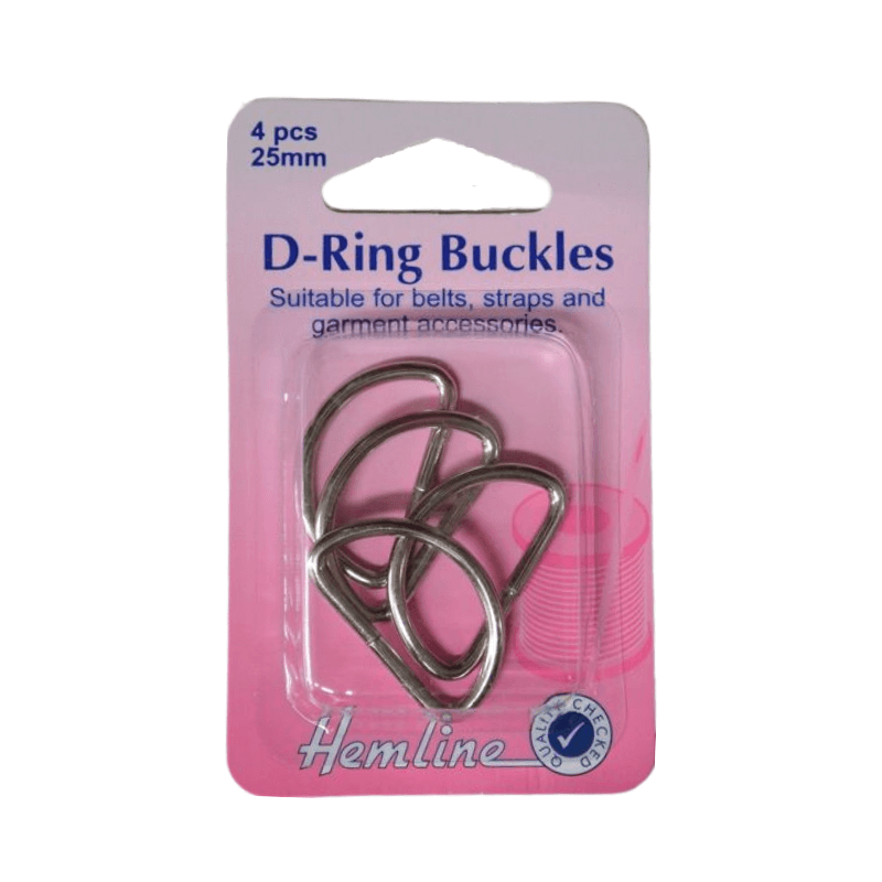 D-Ring Buckles - Nickle/ Silver 25MM