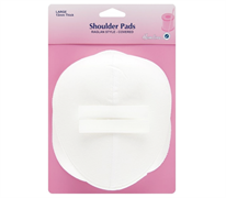 SHOULDER PADS RAGLAN STYLE COVERED LARGE WHITE