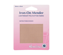 POLYCOTTON PATCHES IRON MENDER - FAWN