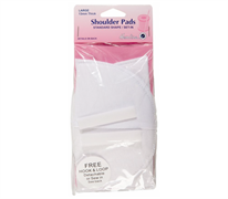SHOULDER PADS COVERED SET-IN LARGE WHITE