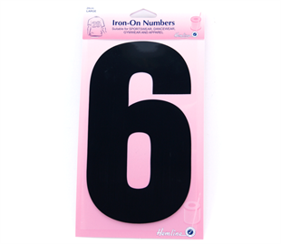 Hemline Iron On Number L - Black 6