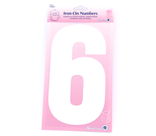 Hemline Iron On Number L - 20CM - White 6