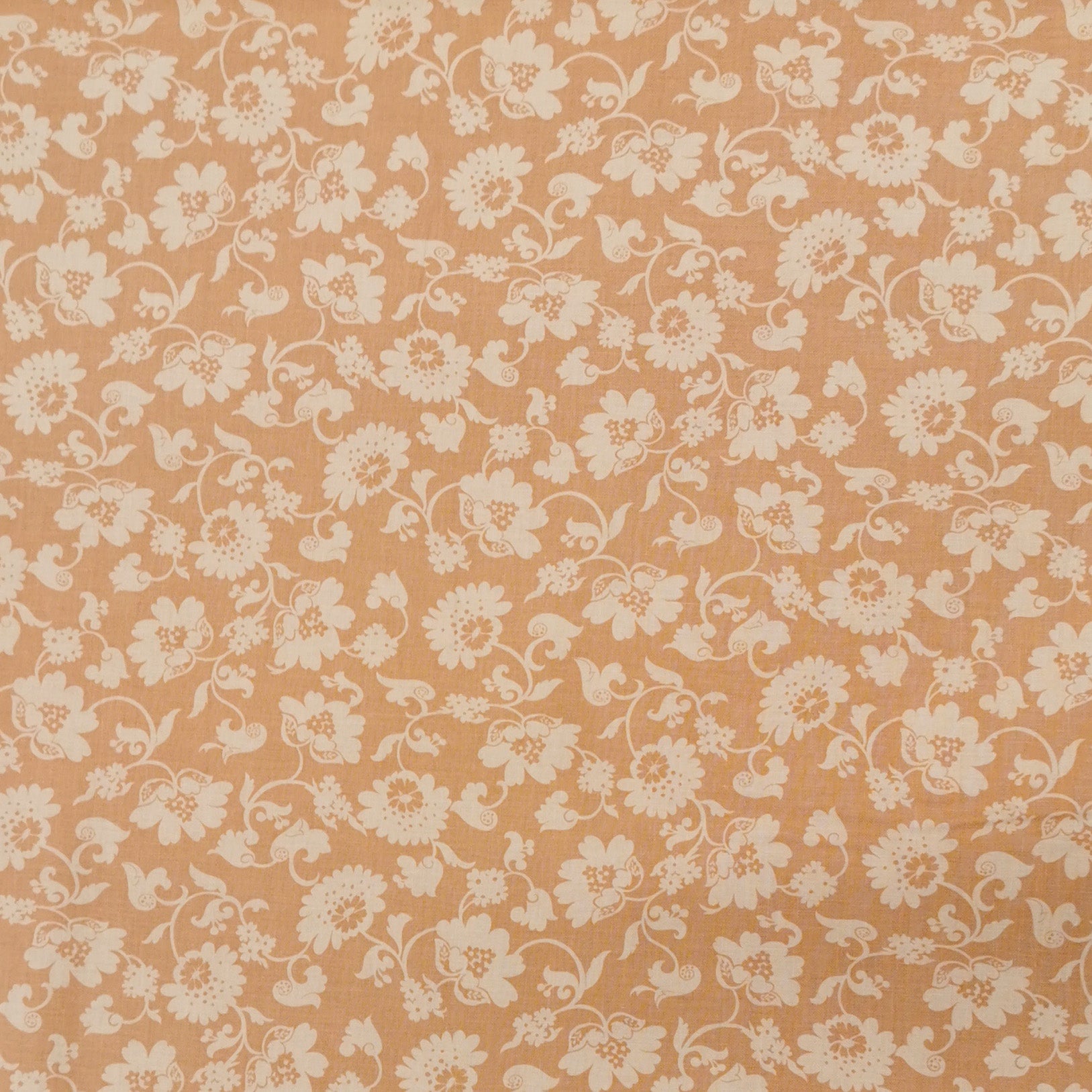 Quilter's Own Cream Floral on Dusty Orange Cotton Prints