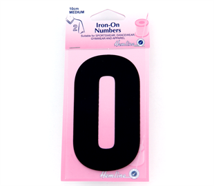 Hemline Iron On Number M - 10CM - Black 0