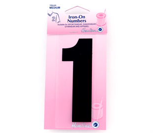 Hemline Iron On Number M - 10CM - Black 1