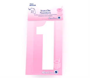 Hemline Iron On Number M - 10CM - White 1