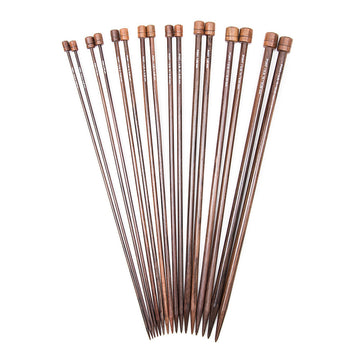 Pony Single Pointed Rosewood Knitting Needles 35cm