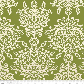 Riley Blake Designs Botanique Floral on Green Cotton Prints