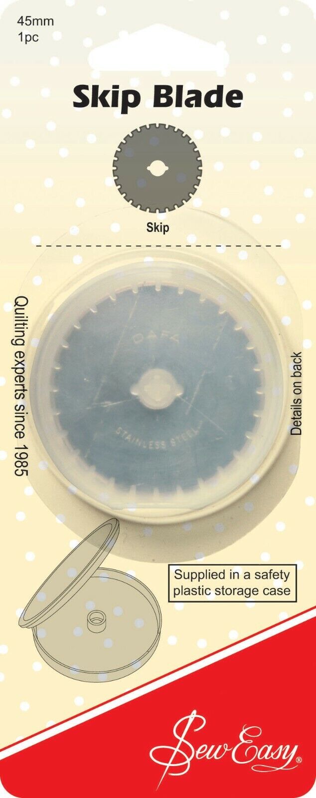 Sew Easy 45mm Skip Blade for Rotary Cutter – Homecraft Textiles