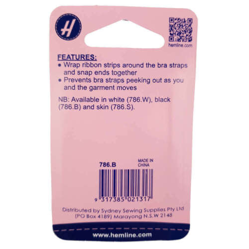 Hemline Shoulder Strap Retainer - Black