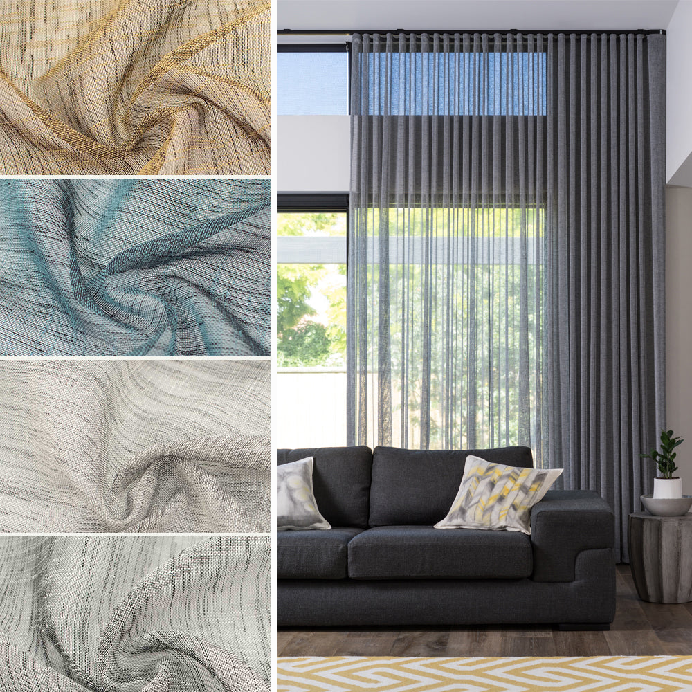 Sabre - Linen Look Sheer by Wilson Fabrics