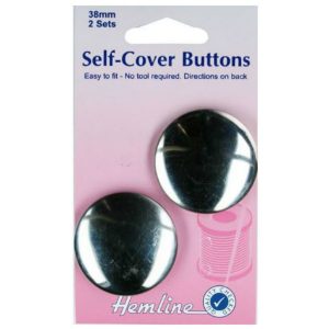 BUTTONS - SELF COVERED METAL 38MM