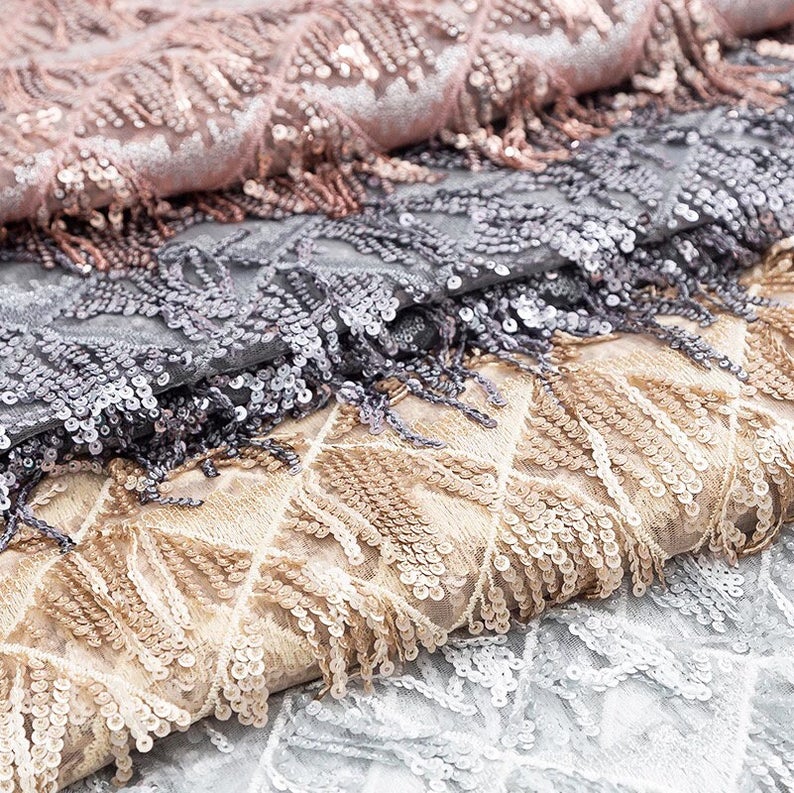 Sequin Fringing Lace