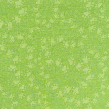 South Sea Imports The Cat Meow Green Cat's Paws Cotton Prints