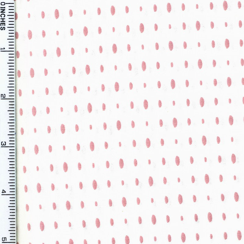 Stof Fabrics Dot Mania-3 Pink on White Cotton Prints