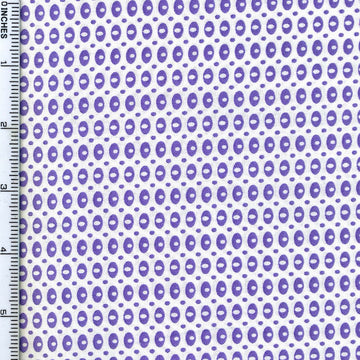 Stof Fabrics Dot Mania-10 Purple on White Cotton Prints