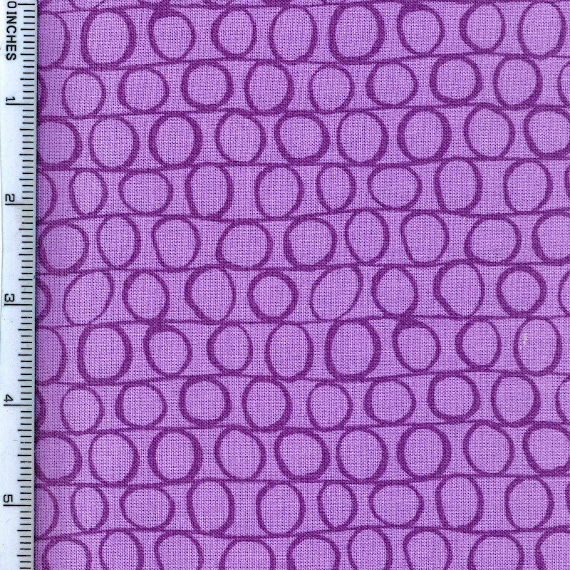 Stof Fabrics Dot Mania Purple Circle Cotton Prints
