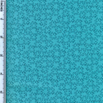 Stof Fabrics Gradiente Irregular Figures on Turquoise Cotton Prints