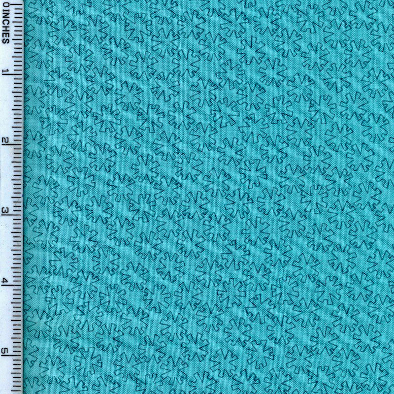 Stof Fabrics Gradiente Irregular Figures on Turquoise Cotton Prints
