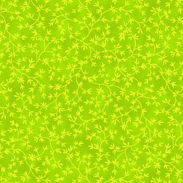 Stof Fabrics Quilters Coordinates Lime Leaf Vines Cotton Prints