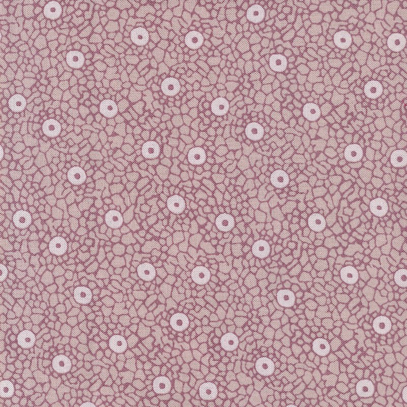 Stof Fabrics Quilters Basic Harmony Cell Spots on Dusty Pink Cotton Prints