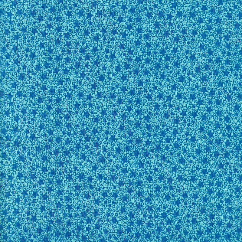 Stof Fabrics Quilters Basic Harmony Blue Stars Cotton Prints