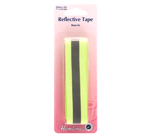 HEMLINE REFLECTIVE TAPE SEW-IN - YELLOW