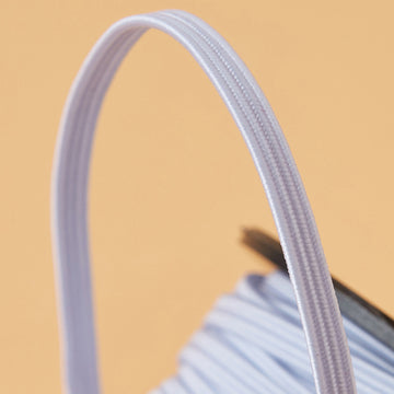 8mm Braided Elastic - Black and White