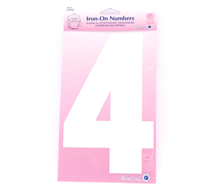 Hemline Iron On Number L - 20CM - White 4