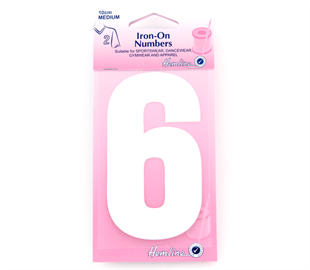 Hemline Iron On Number M - 10CM - White 6