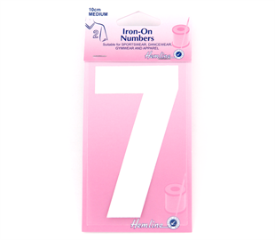 Hemline Iron On Number M - 10CM - White 7