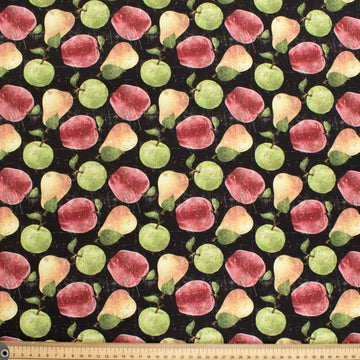 Wilmington Prints From the Market Fruit on Black Cotton Prints