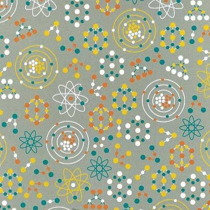 Wilmington Prints Atomic Dots on Grey Cotton Prints